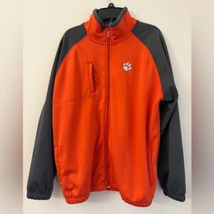 Know Wear Men's Clemson Tigers Orange Long Sleeve Jacket Size XL Fleece Lined